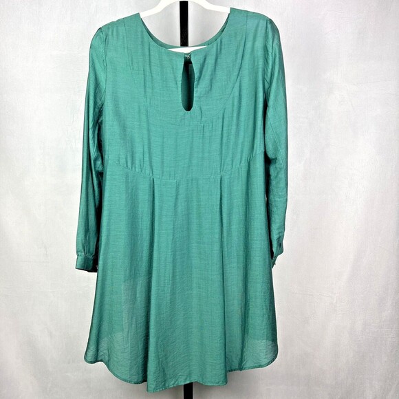 Nathalie Chaize Tunic Top Woman 8 Kelly Green Pullover Hi-Low Lagenlook Blouse - Picture 2 of 11